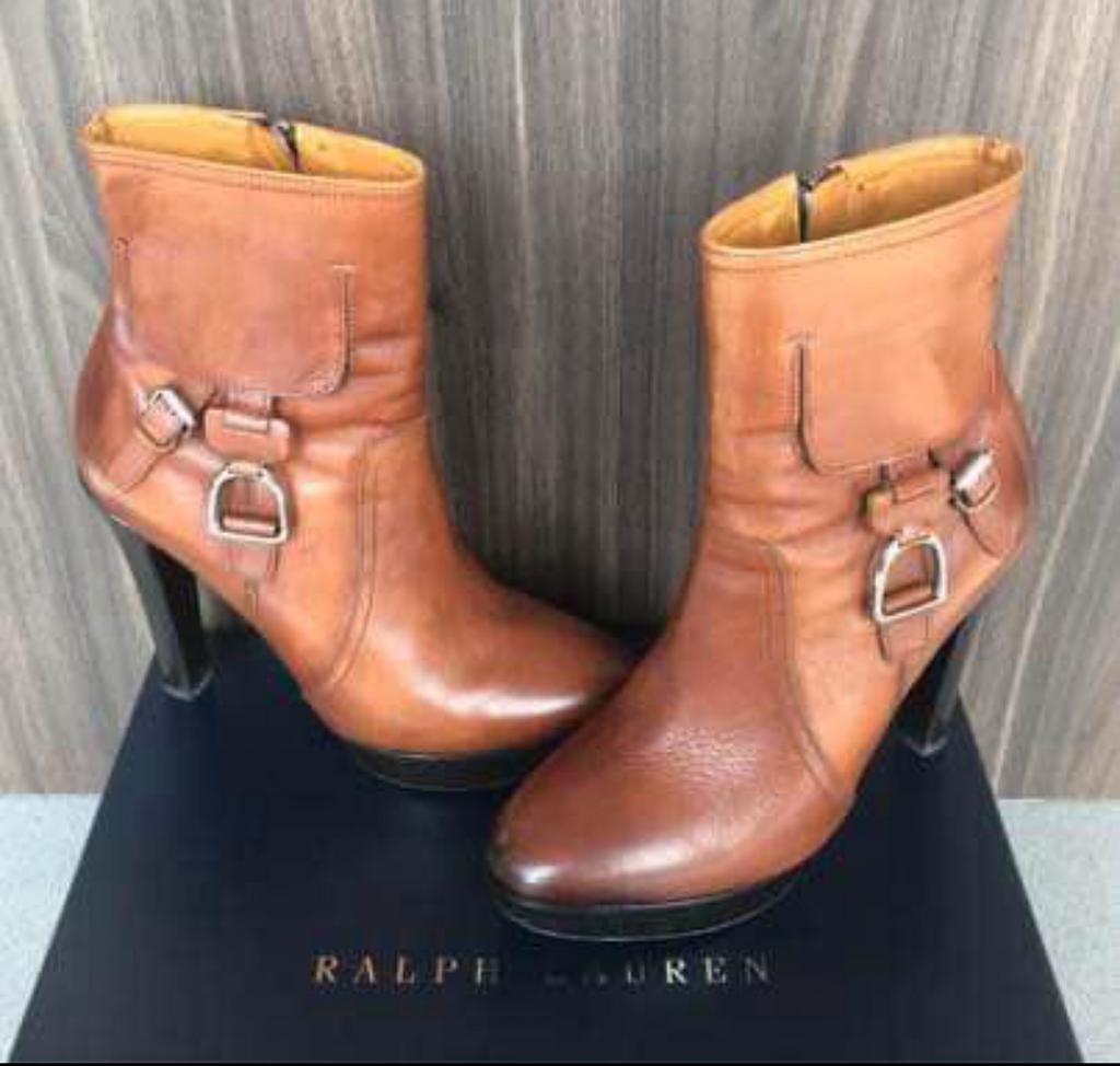 Enkellaarsjes ‘Ralph Lauren’  - maat 36, Kleding | Dames, Ophalen, Bruin, Lage of Enkellaarzen, Zo goed als nieuw
