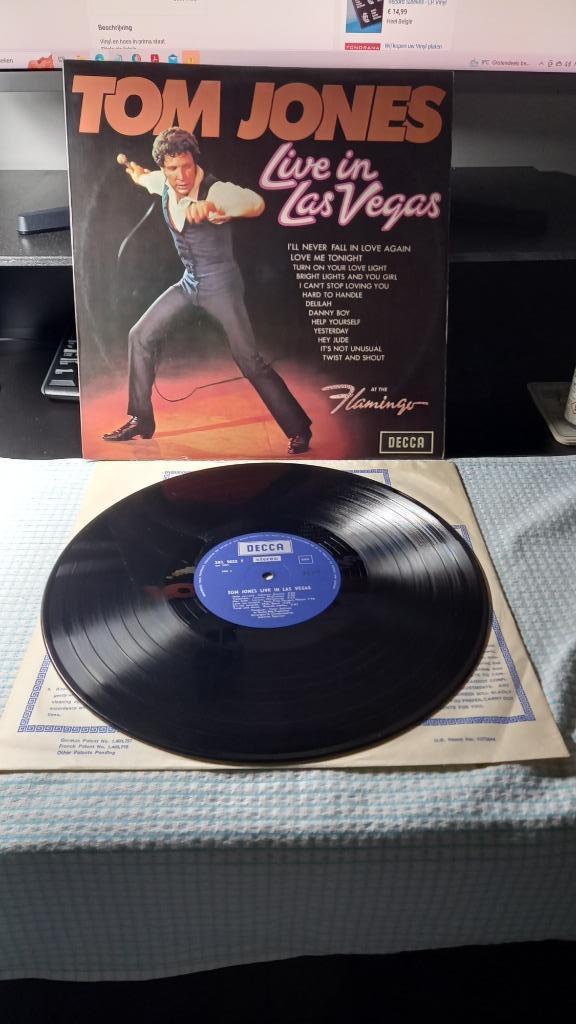 Tom Jones – Live In Las Vegas - Lp U.K. Als nieuw, Ophalen of Verzenden, Zo goed als nieuw, 12 inch