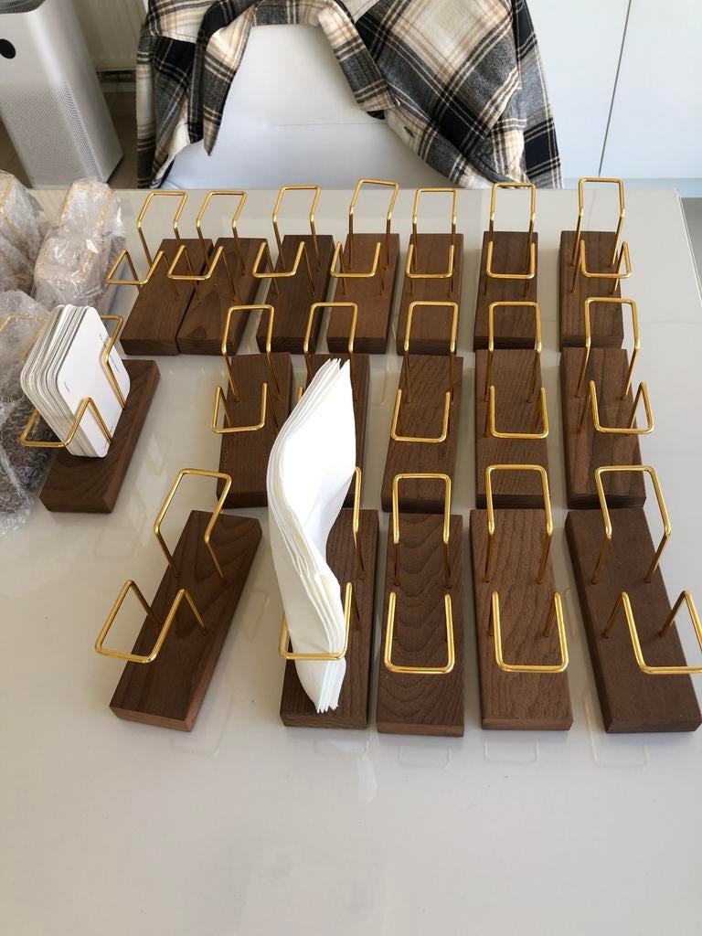 walnoten serviethouders bierviltjeshouder, Huis en Inrichting, Keuken | Servies, Ophalen of Verzenden, Nieuw