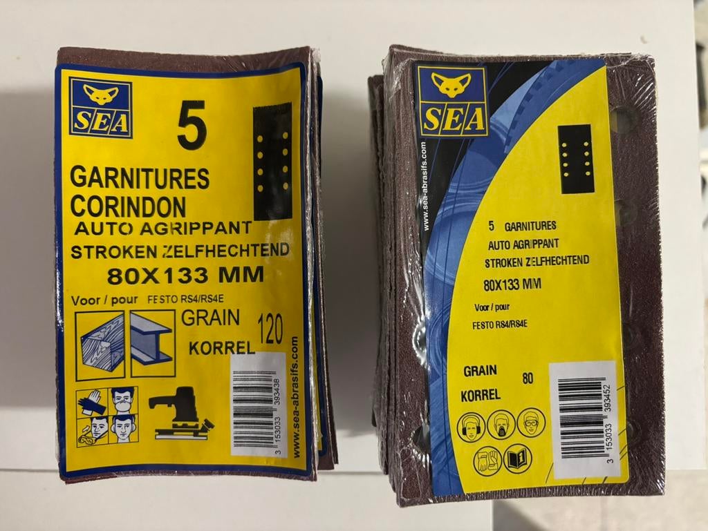 Lot Schuurpapier korrel 80 + 120, Ophalen of Verzenden, Nieuw