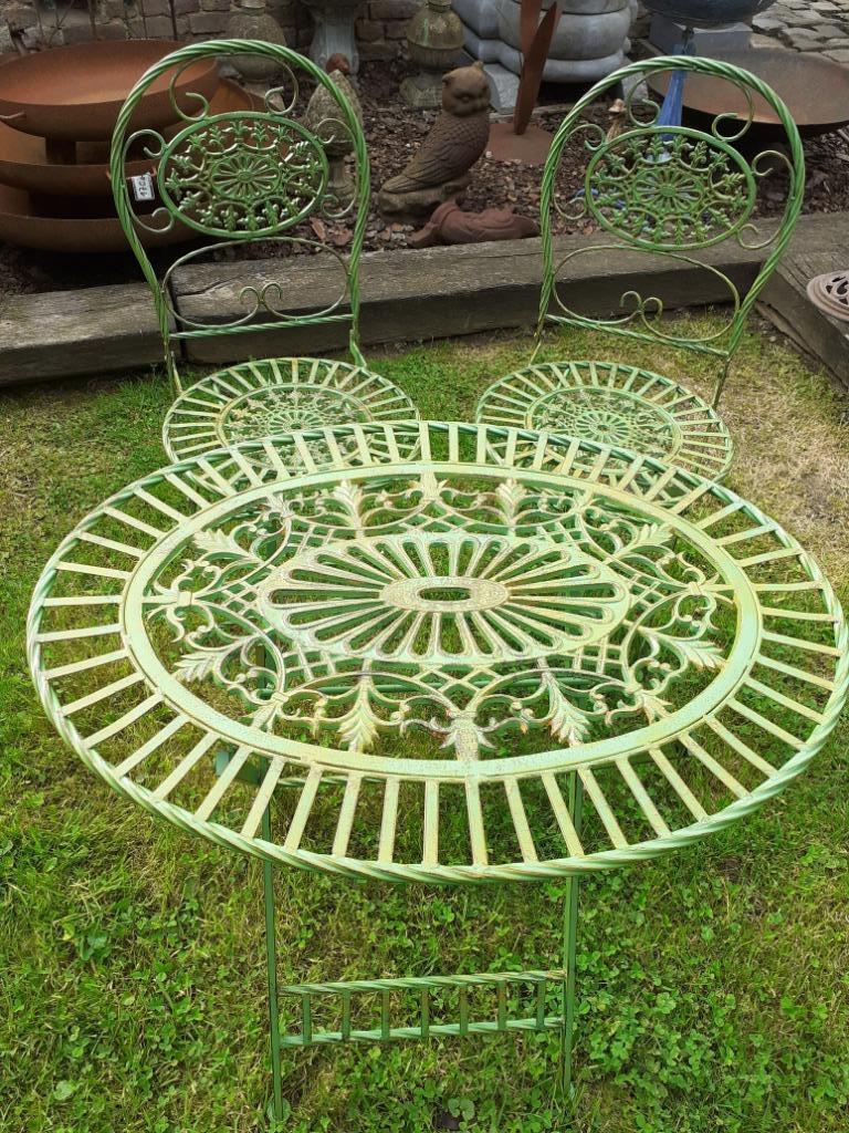 Set de jardin,2 chaises et table pliantes  en fer forgé et f, Enlèvement, Neuf