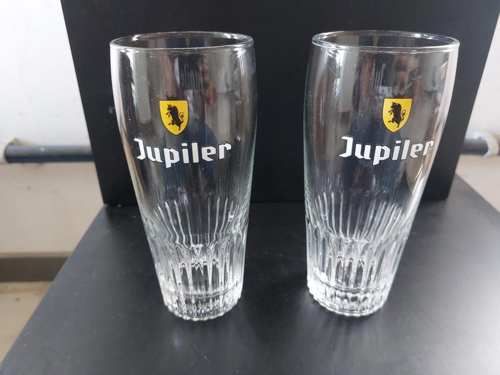Verre à bière Jupiler des années 90, Enlèvement ou Envoi, Comme neuf, Verre ou Verres, Jupiler