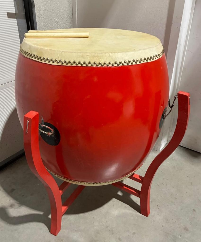 Tambour chinois rouge, Musique & Instruments, Percussions, Tambour, Enlèvement
