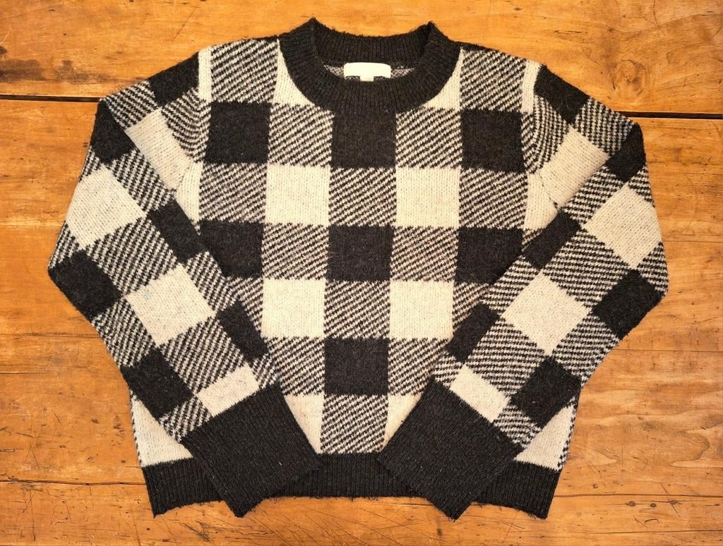 Pull Dames H&M T. XS (= T. 34 à 40), Enlèvement ou Envoi, Porté, Blanc, Taille 38/40 (M)