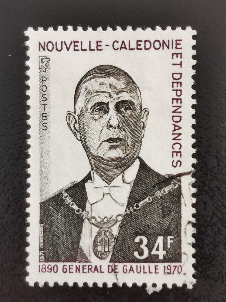Nouvelle-Calédonie 1971 - Commémoration de Charles de Gaulle, Enlèvement ou Envoi, Affranchi