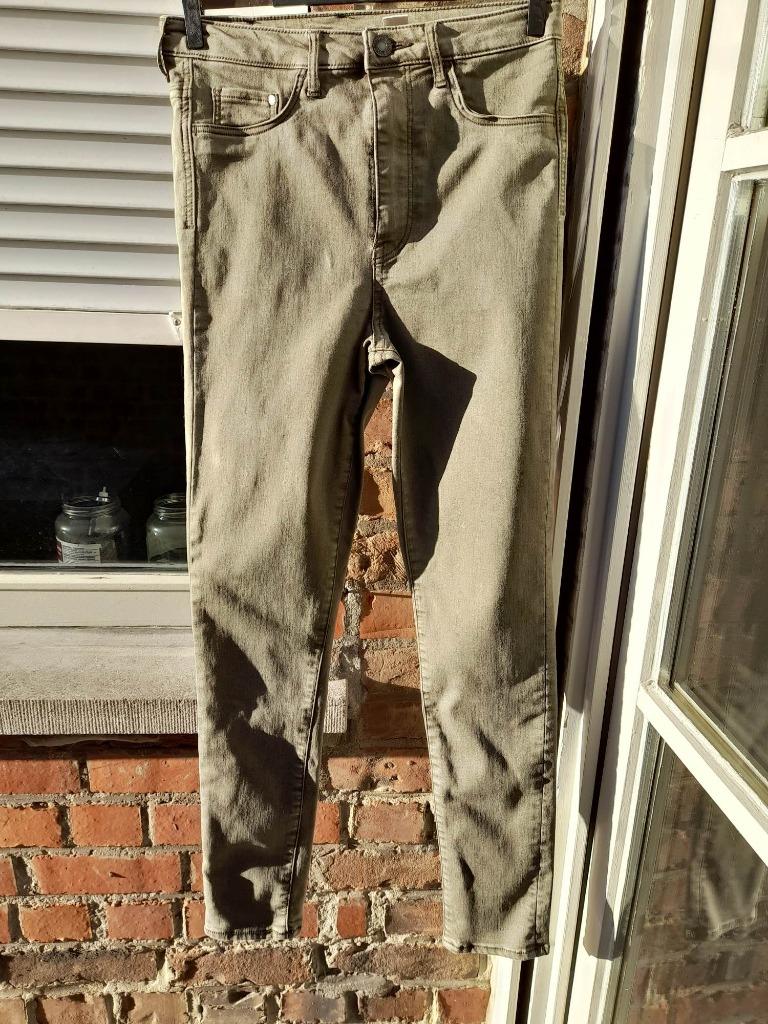 'Joggings' Kakigroene Jeans High Waste  29/30, Overige kleuren, Jeggings & Denim, Ophalen of Verzenden, W28 - W29 (confectie 36)
