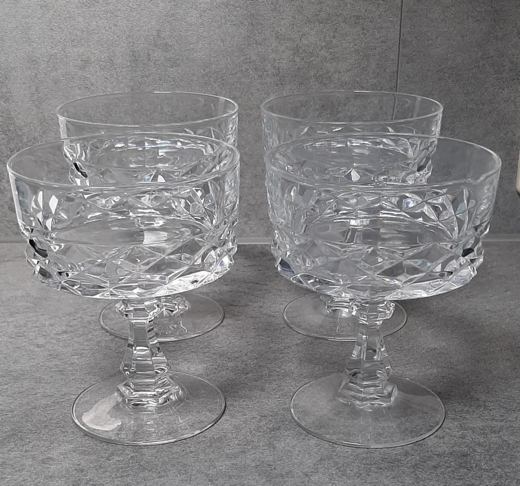Crystal D'arques/ 4 wijnglazen, Antiek en Kunst, Ophalen of Verzenden