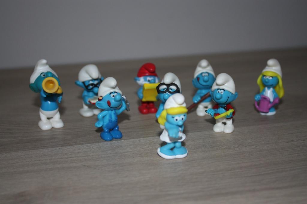9x smurfen uit kinder surprice ei, Ophalen of Verzenden, Gebruikt, Verschillende Smurfen, Poppetje, Figuurtje of Knuffel
