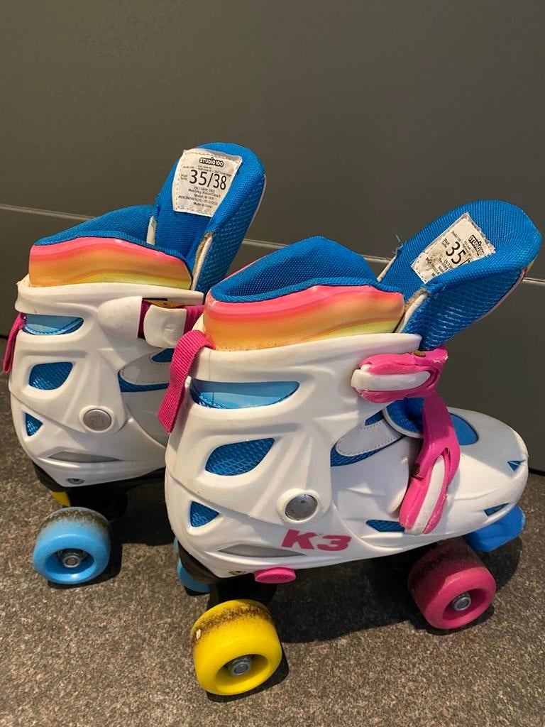 Rolschaatsen maat 35/38 maar vallen kleiner, Enlèvement, Utilisé, Enfants