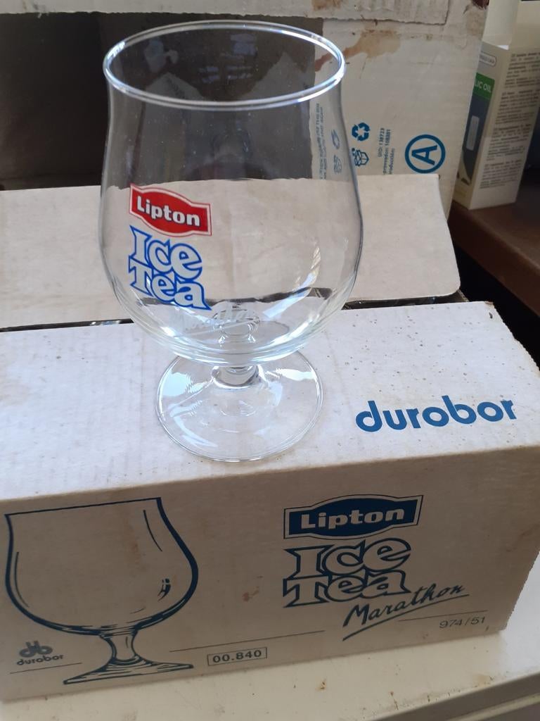 3 ice tea glazen 33cl, Ophalen of Verzenden, Zo goed als nieuw