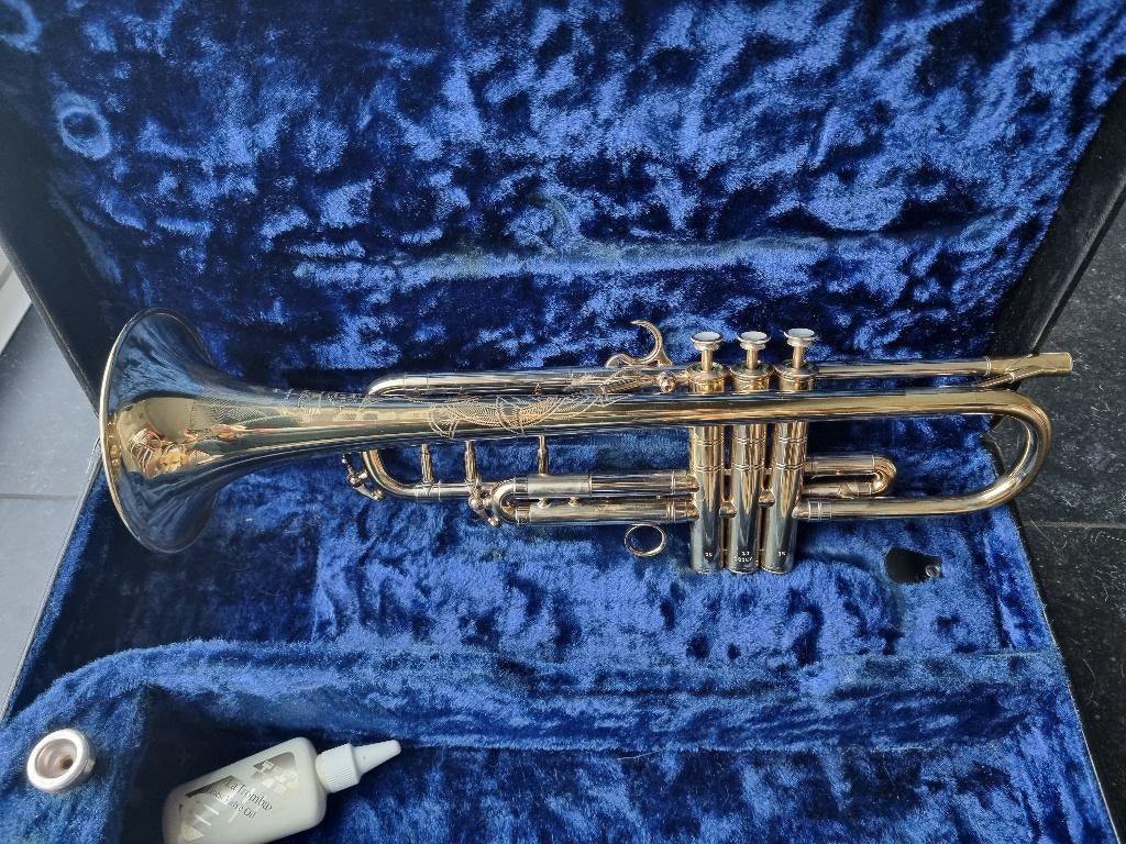 Trompette Selmer , pistons en V + coulisse Si Bémol, Enlèvement, Comme neuf, Autres types, Avec valise