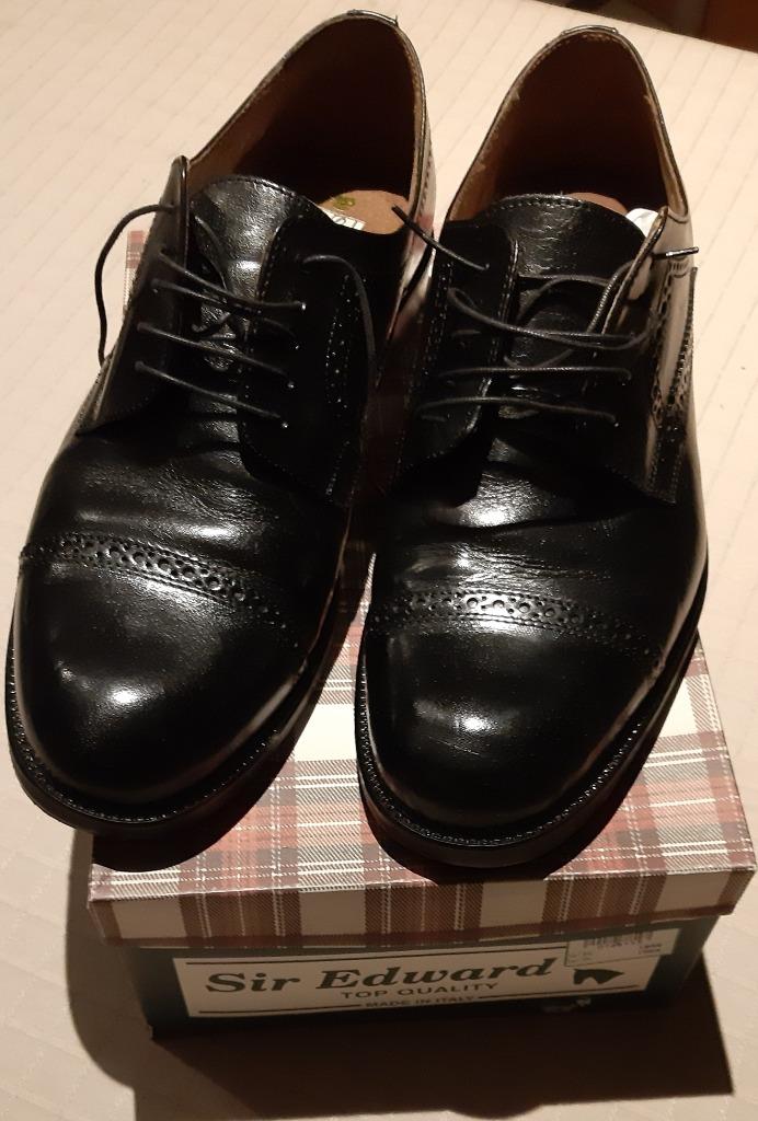 lederen heren schoenen Sir Edward maat 45, Andere, Zwart, Ophalen of Verzenden, Zo goed als nieuw