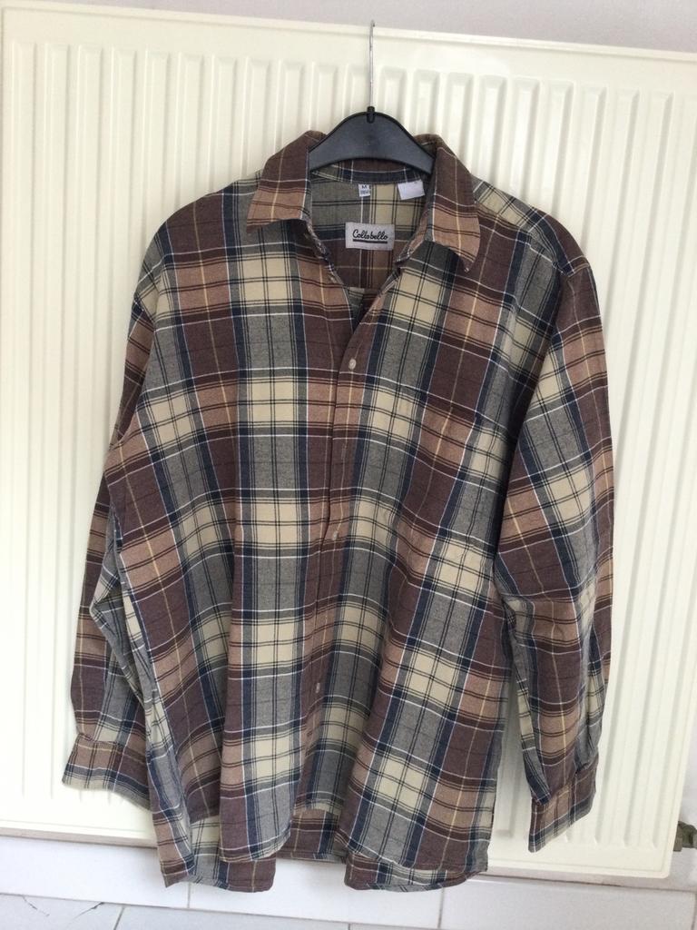 Overhemd - flanel - merk Collobello - maat medium 39/40, Kleding | Heren, Overhemden, Ophalen of Verzenden, Gedragen