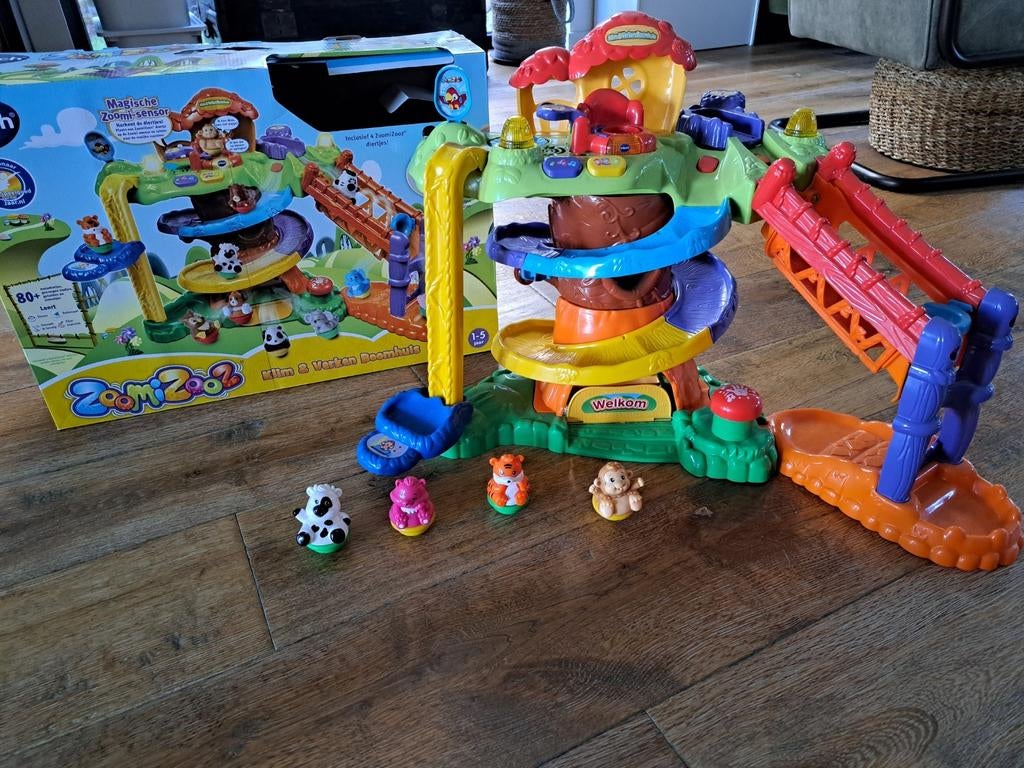 VTech Zoomizooz Klim en verken boomhuis + 6 extra diertjes, Ophalen, Zo goed als nieuw