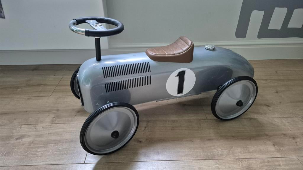Gollnest & Kiesel Goki loopauto grijs, Kinderen en Baby's, Speelgoed | Buiten | Voertuigen en Loopfietsen, Ophalen, Zo goed als nieuw
