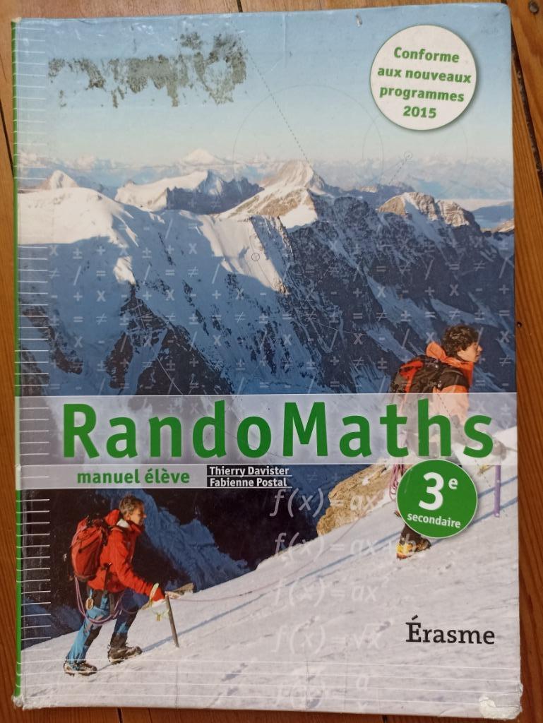 RandoMaths 3e, Editions erasme, Enlèvement, Utilisé, Secondaire