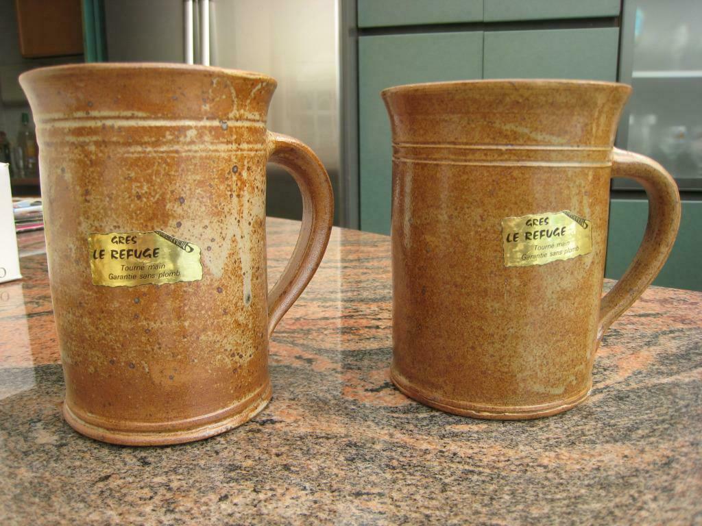 2 chopes en grès Le Refuge, Huis en Inrichting, Keuken | Servies, Verzenden, Zo goed als nieuw, Aardewerk, Glas of Glazen