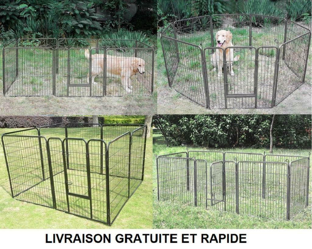 Enclos chien XXL 4 TAILLES parc chien enclos SOLIDE cage XXL, Animaux & Accessoires, Maisons pour chiens, Envoi, Neuf