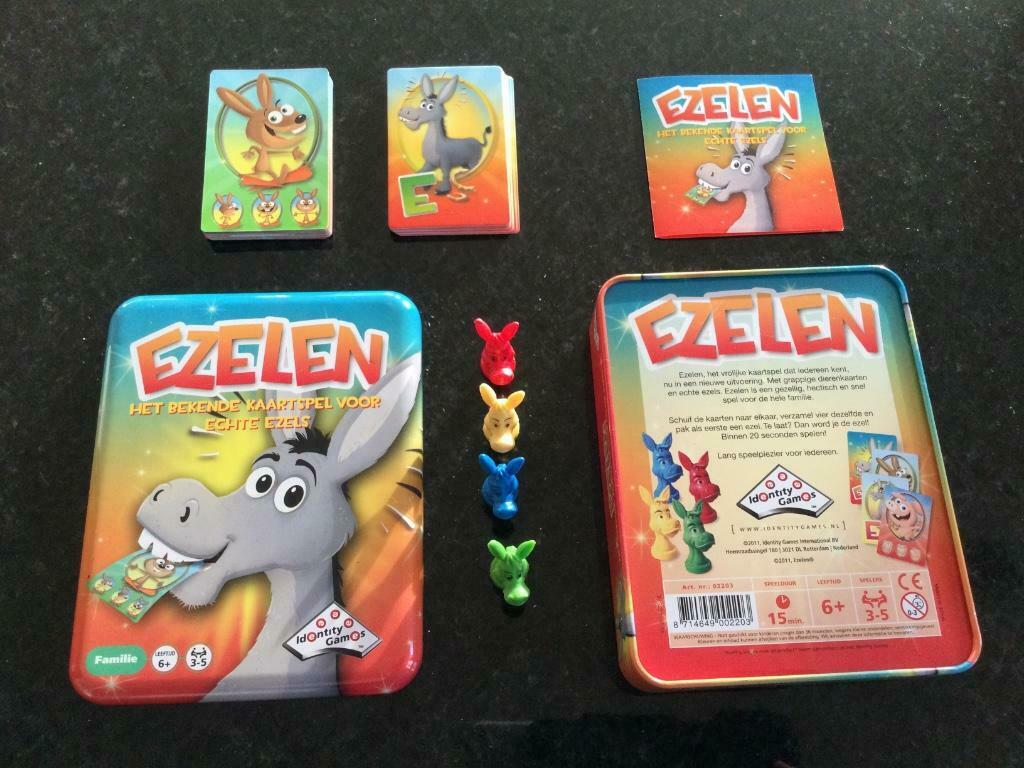 Ezelen kaartspel, Drie of vier spelers, Ophalen of Verzenden, Zo goed als nieuw