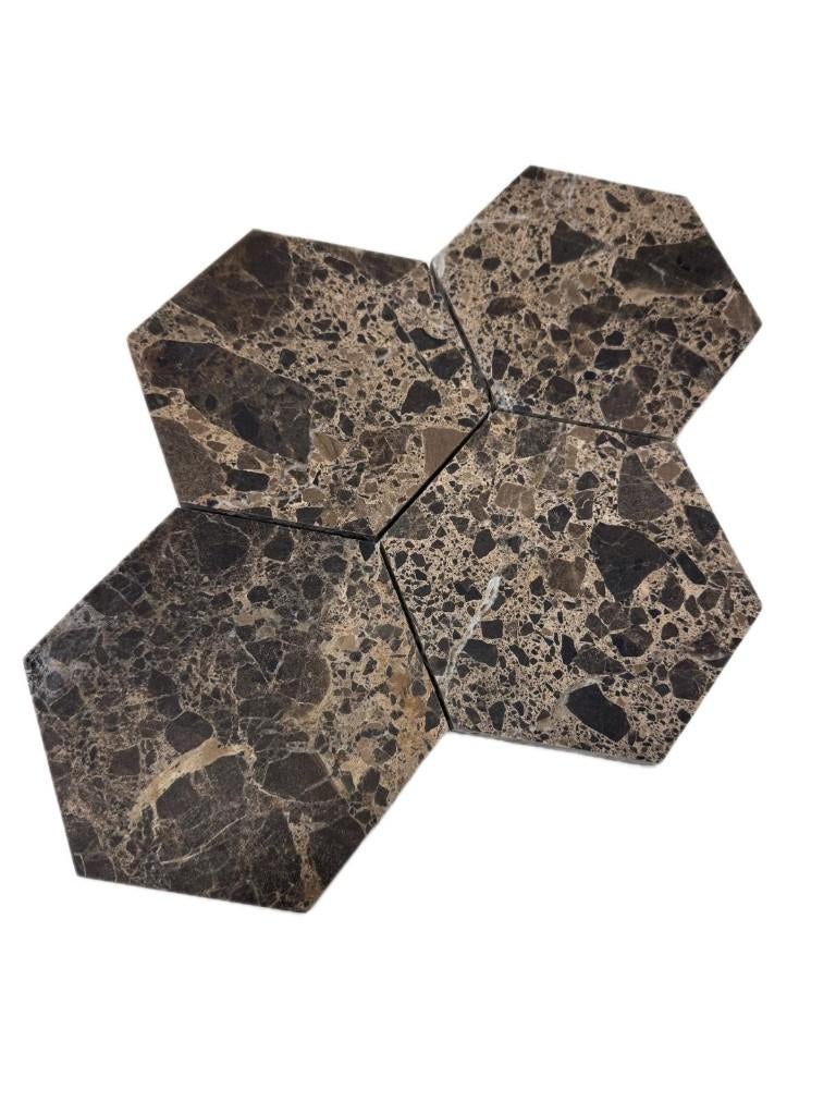 Mozaiek Heaxagon Marron Emperador 150mm gezoet, Doe-het-zelf en Bouw, Ophalen, Nieuw, Minder dan 20 cm, Minder dan 20 cm