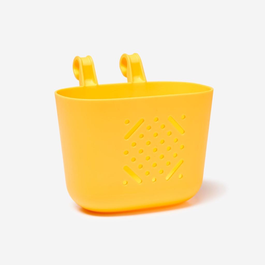 Fietsmand geel + Poppenzitje roze voor kinderfiets BTWIN Dec, Ophalen of Verzenden, Zo goed als nieuw, Decatlon