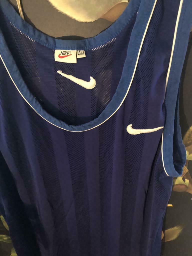Nike sport top vintage, Maat 52/54 (L), Blauw, Nike, Ophalen of Verzenden