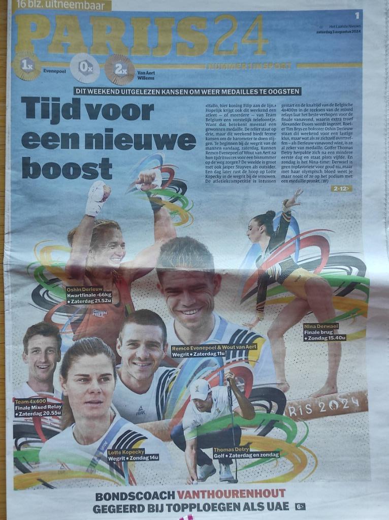 Parijs OS 2024 , dagelijkse bijlage van HLN te koop.