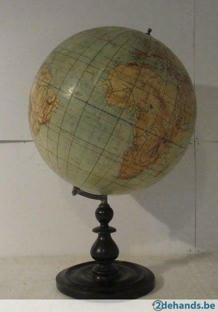 supergrote antieke globe monumentale wereldbol 1910