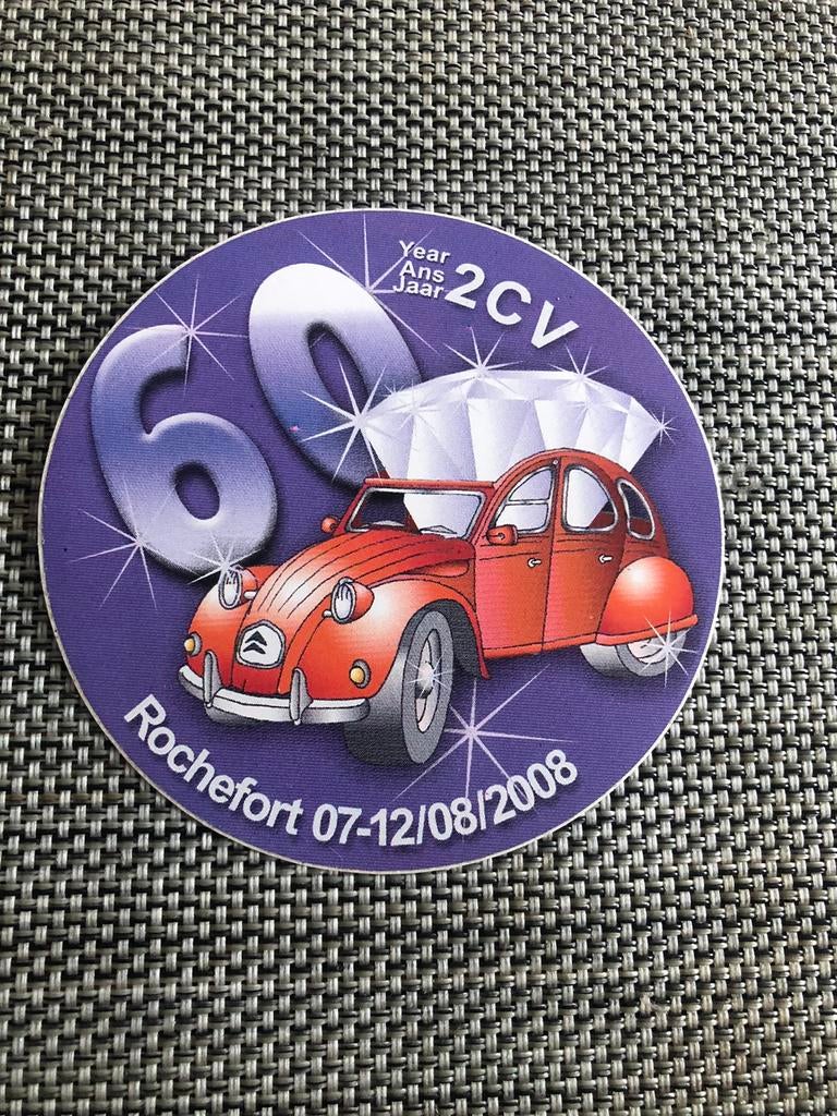 autocollant 60 ans de la Citroën 2cv, Enlèvement