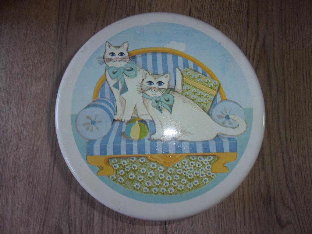 boîte chats en métal, Collections, Boîte en métal, Enlèvement ou Envoi, Utilisé, Biscuits
