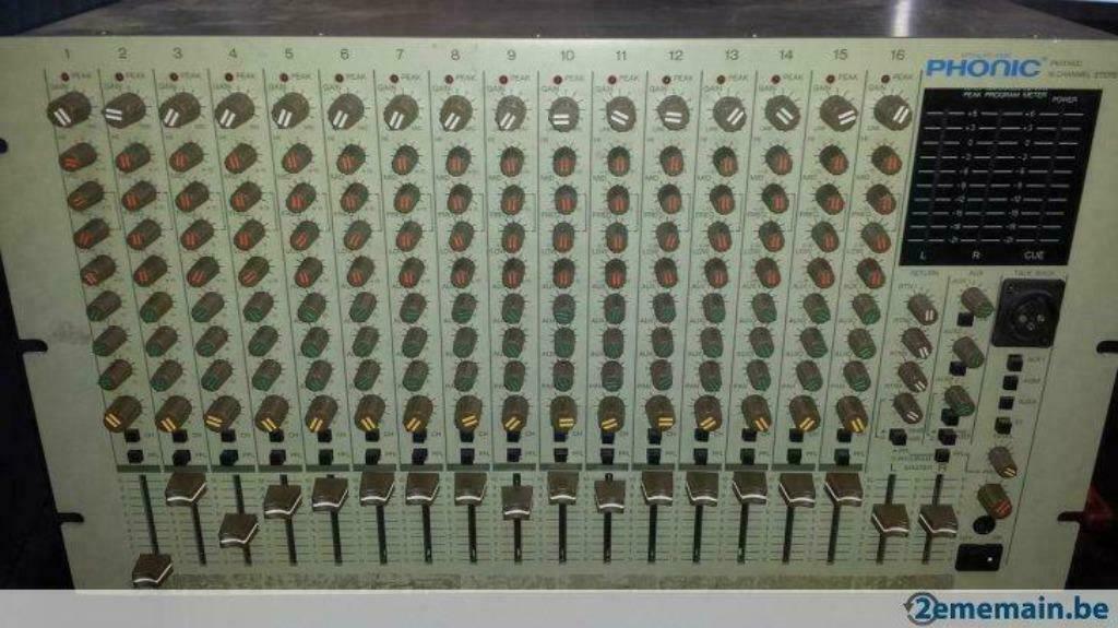 Table de mixage Phonic PMX 1600, Muziek en Instrumenten, Ophalen, Gebruikt, 10 tot 20 kanalen