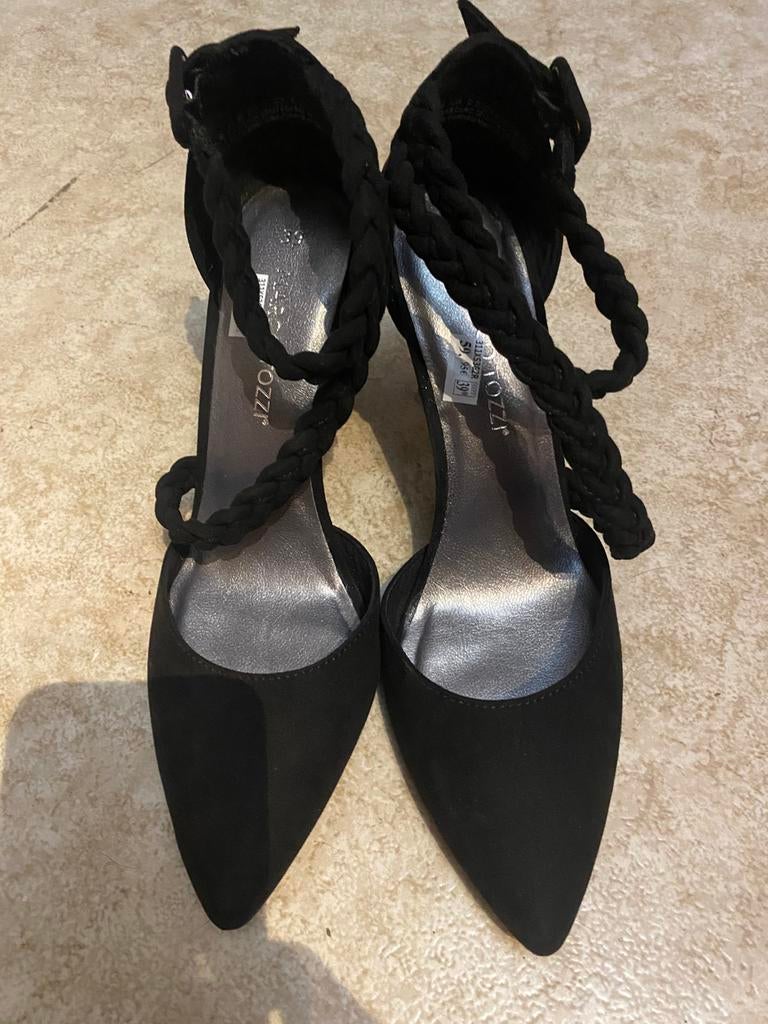 Sandales à talons noires Marco Tozzi, Enlèvement, Comme neuf