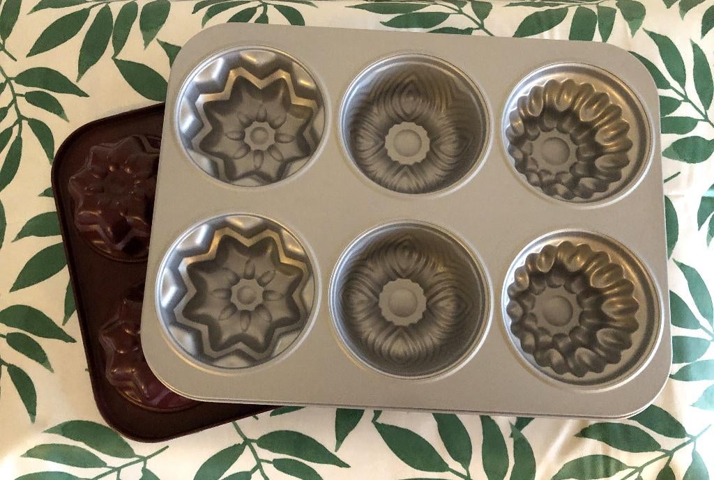 Mini-tulband bakvorm (2x), Ophalen of Verzenden, Zo goed als nieuw, Bakvorm