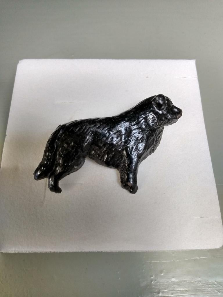 Broche Newfoundlander hond, Ophalen of Verzenden, Zo goed als nieuw, Zwart, Overige materialen
