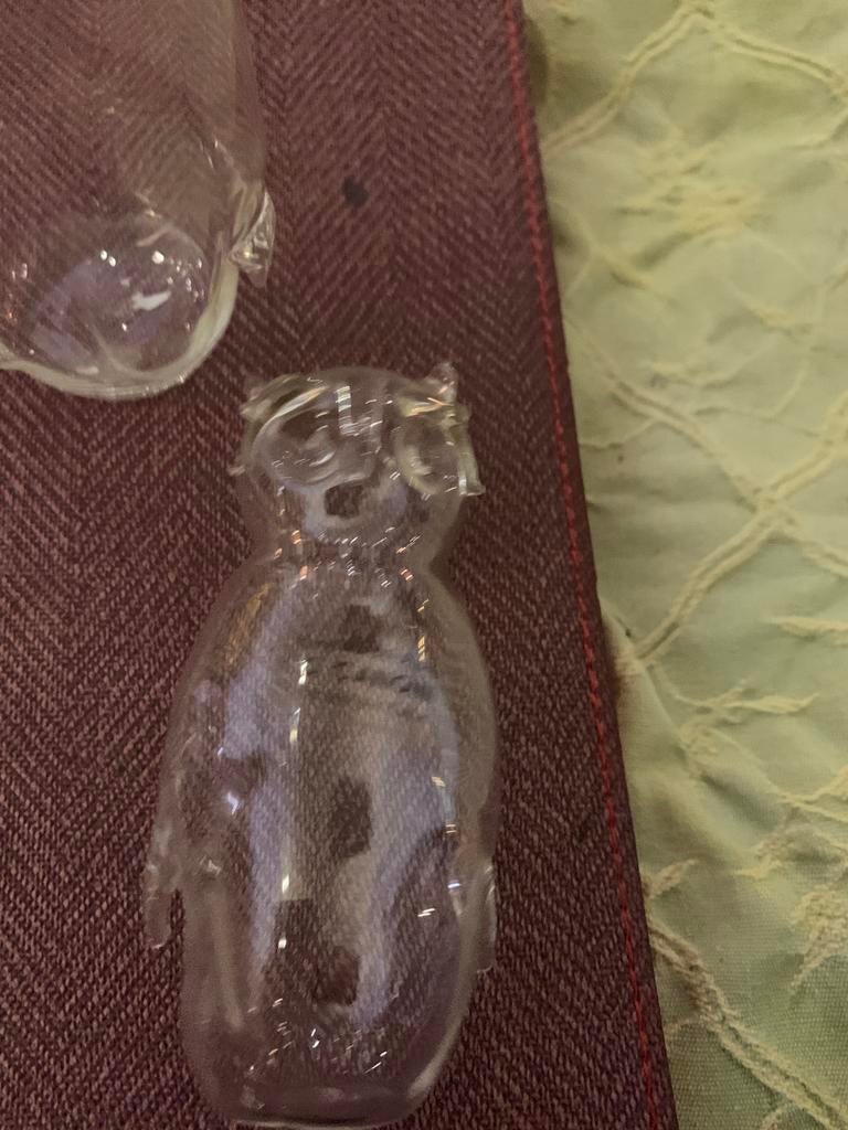Hiboux verre - 25 pour les deux., Collections, Enlèvement ou Envoi