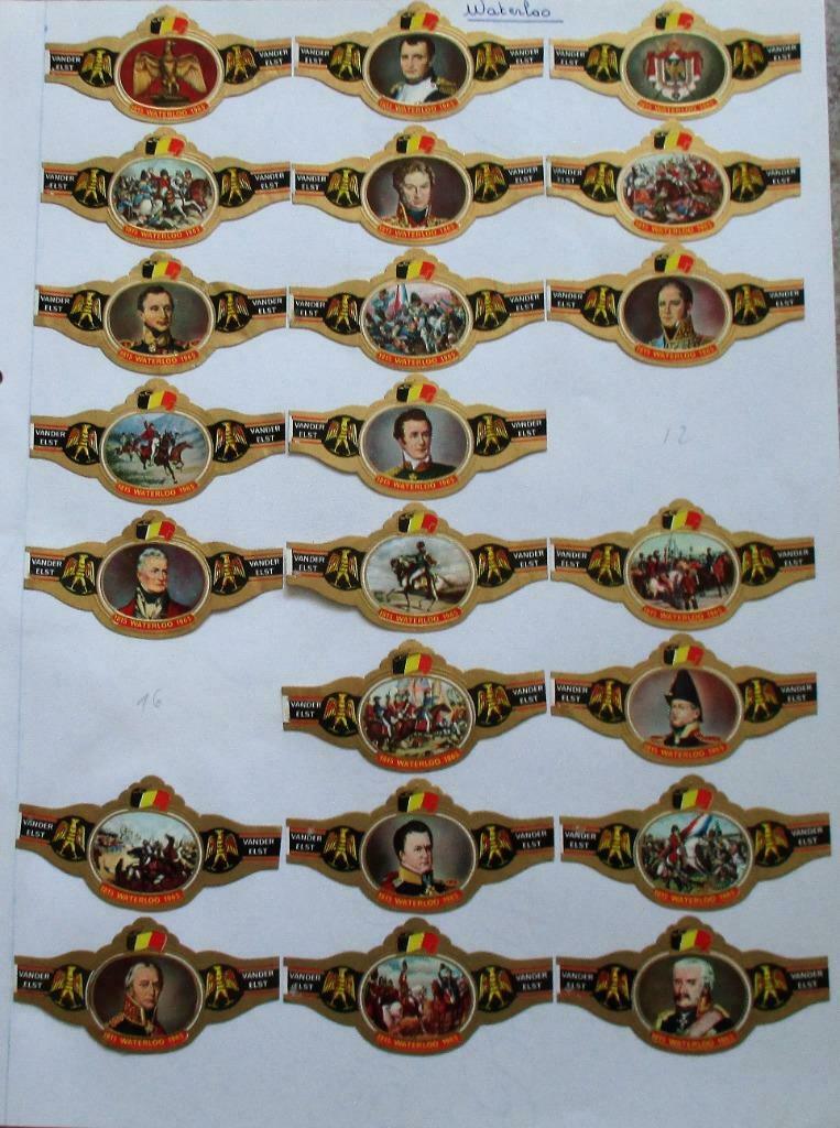 25 Sigarenbanden "1815 Waterloo 1965" - Vander Elst, Verzamelen, Ophalen of Verzenden, Gebruikt, Sigarenbandjes
