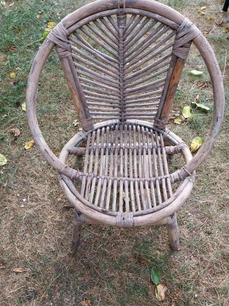 chaise vintage pour enfant., Jardin & Terrasse, Enlèvement, Utilisé, Rotin