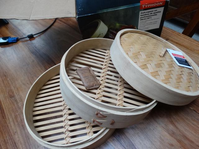 Panier à vapeur en bambou Ø 26 cm. Neuf., Enlèvement, Neuf