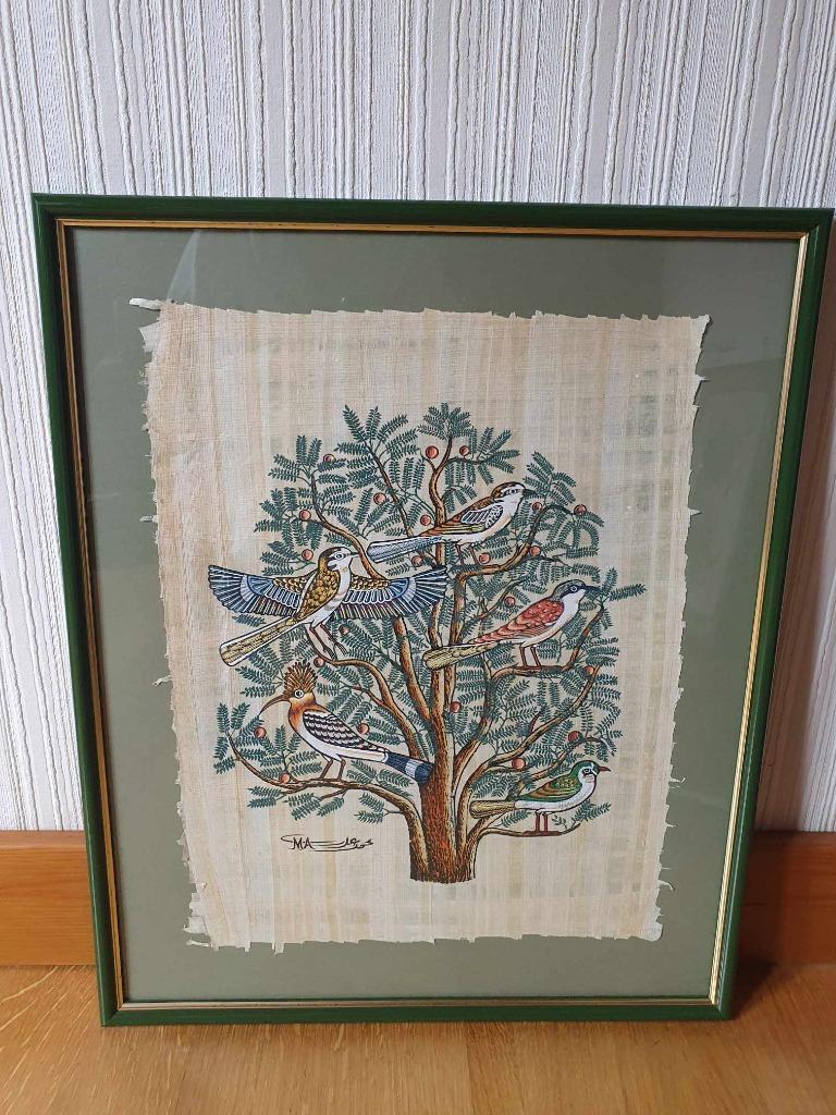 Papyrus schilderij - Levensboom, Enlèvement
