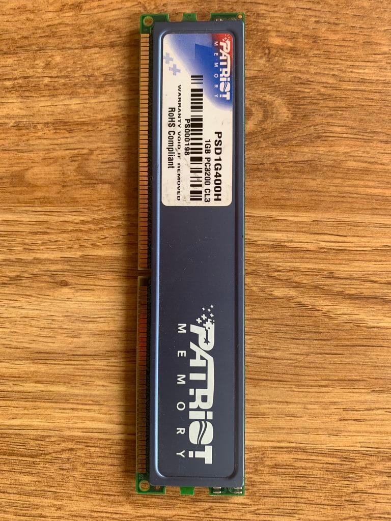 2x1Gb RAM PSD1G400H, Computers en Software, RAM geheugen, Overige soorten, Ophalen of Verzenden, Desktop, Gebruikt