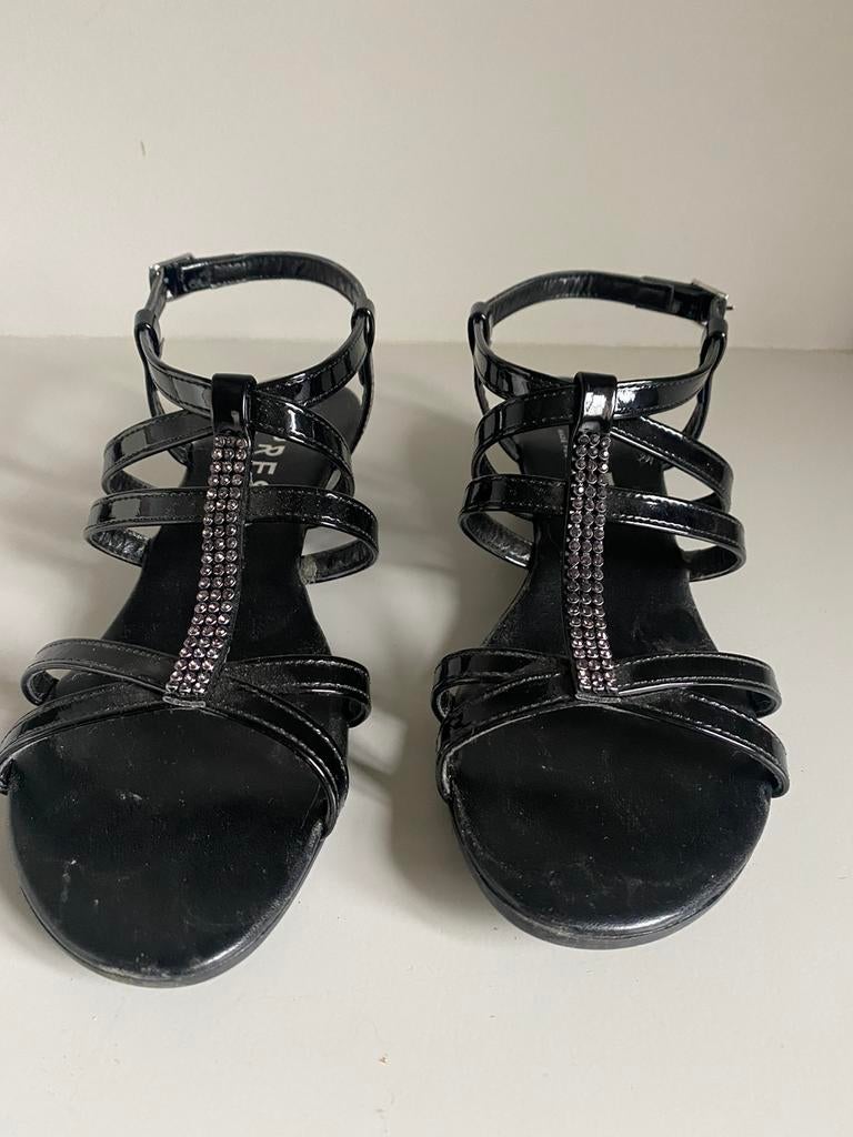 Zwarte sandalen Cypres 38, Zwart, Cypres, Zo goed als nieuw, Sandalen of Muiltjes