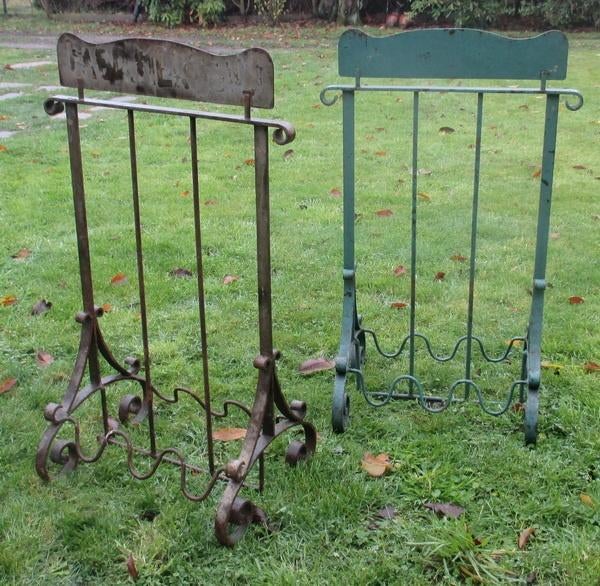 twee oude ijzeren fietsrekken, Antiek en Kunst, Curiosa en Brocante, Ophalen
