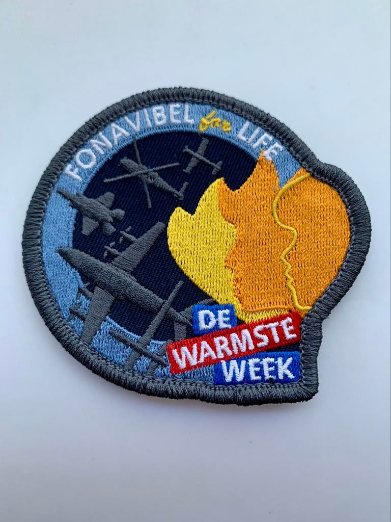 Badge Warmste Week - Belgian Air Force, Ophalen of Verzenden, Nieuw, Patch, Badge of Embleem