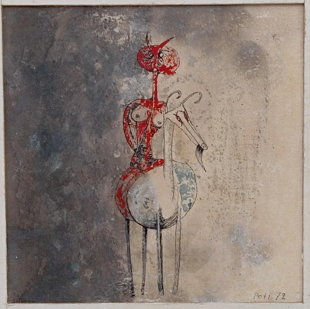 erotisch schilderij POTI ( Paul Klee / Dali ), Ophalen of Verzenden