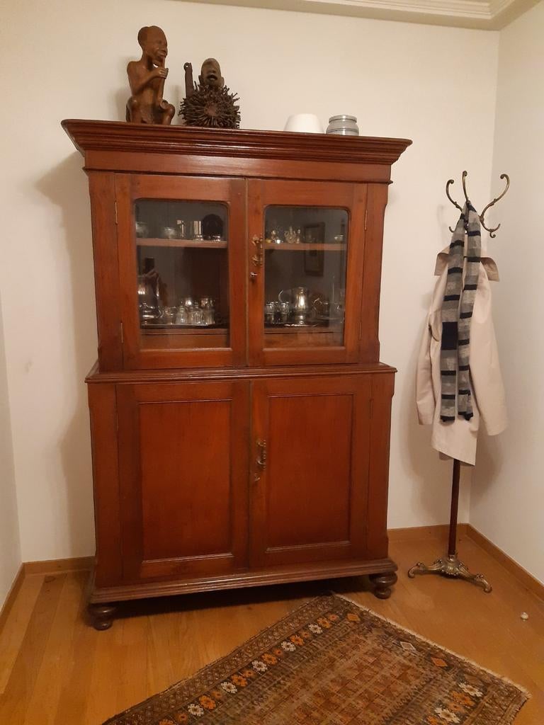 Fraaie antieke vitrinekast, Antiek en Kunst, Antiek | Meubels | Kasten, Ophalen