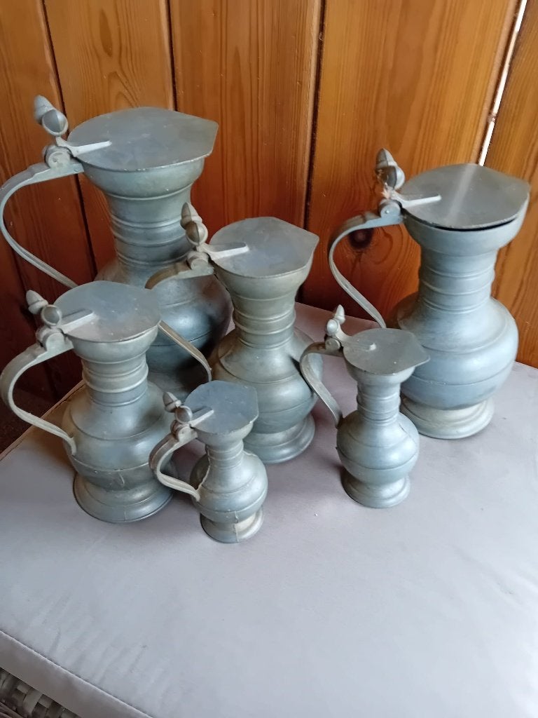 kannen tin engel gemarkeerd, Antiek en Kunst, Ophalen