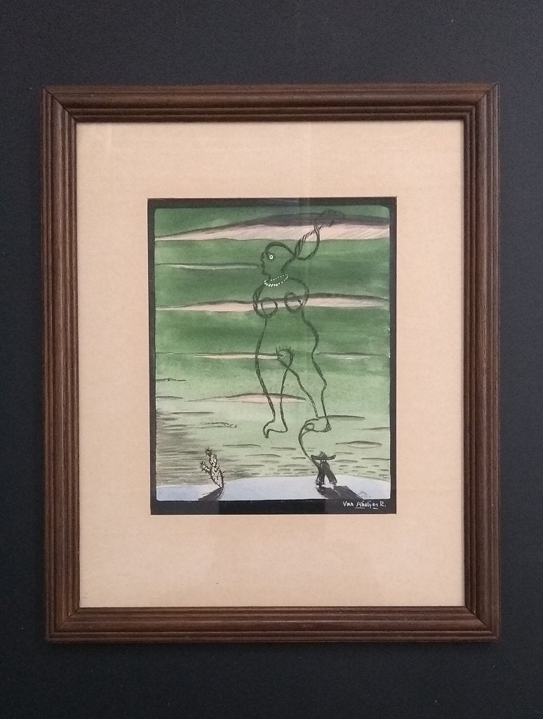 Roger Van Akelijen. Ingekleurde ets., Antiquités & Art, Art | Eaux-fortes & Gravures, Enlèvement, Eau-forte, Signé