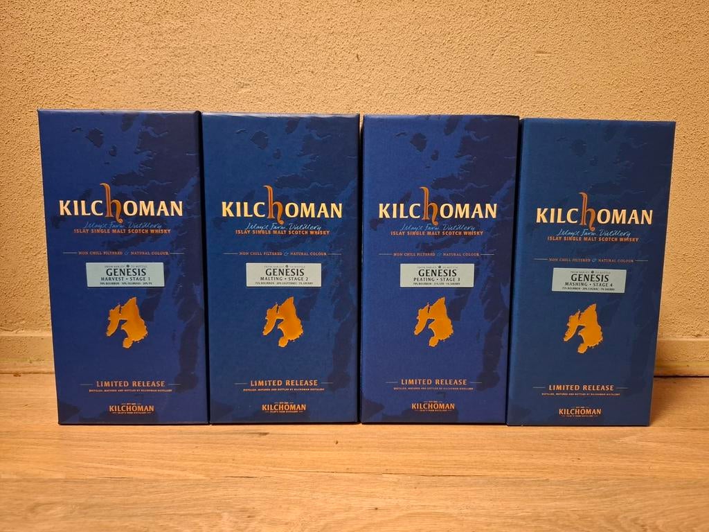 Kilchoman Genesis Stage 1, 2, 3 & 4, Verzamelen, Ophalen of Verzenden, Nieuw