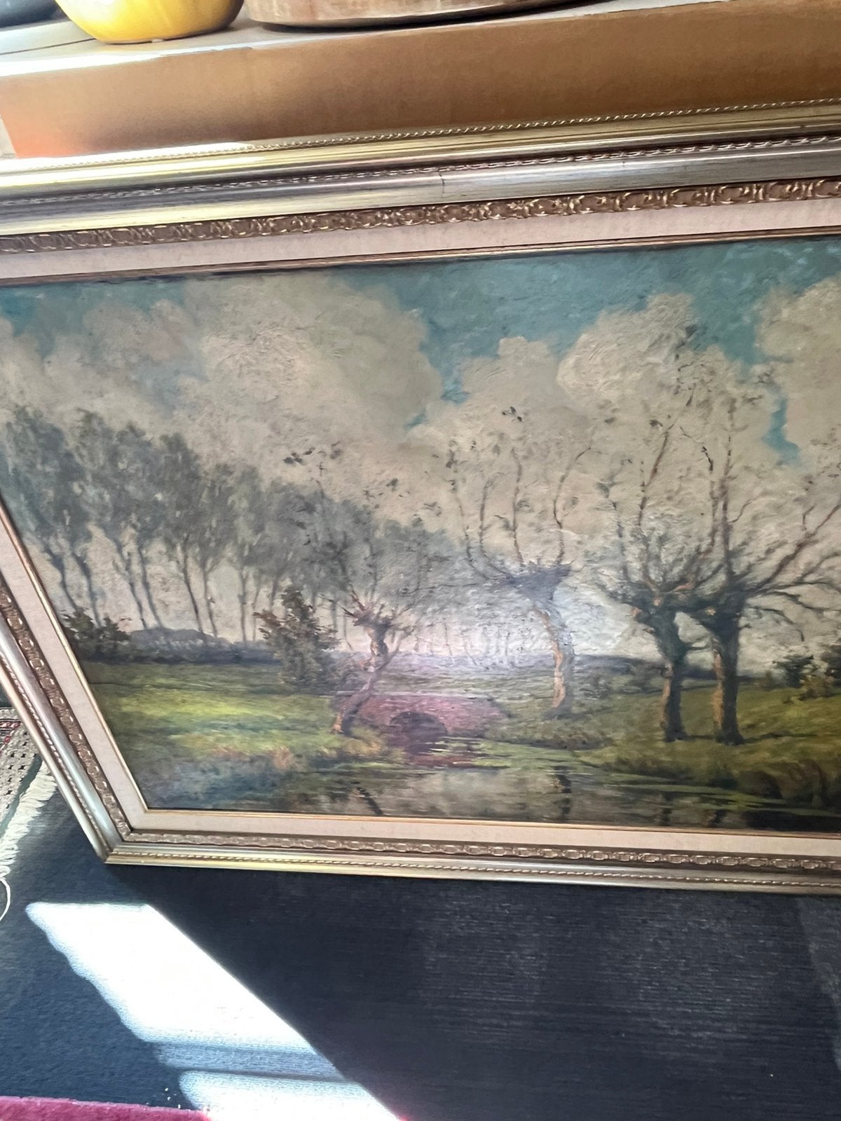 Peinture. Un Beekman. Ruisseau. Avec des arbres, Antiquités & Art, Enlèvement, Toile