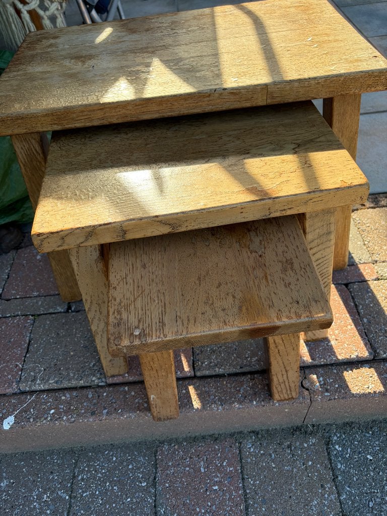 Bijzettafel, Gebruikt, 55 tot 75 cm, Rechthoekig, Hout